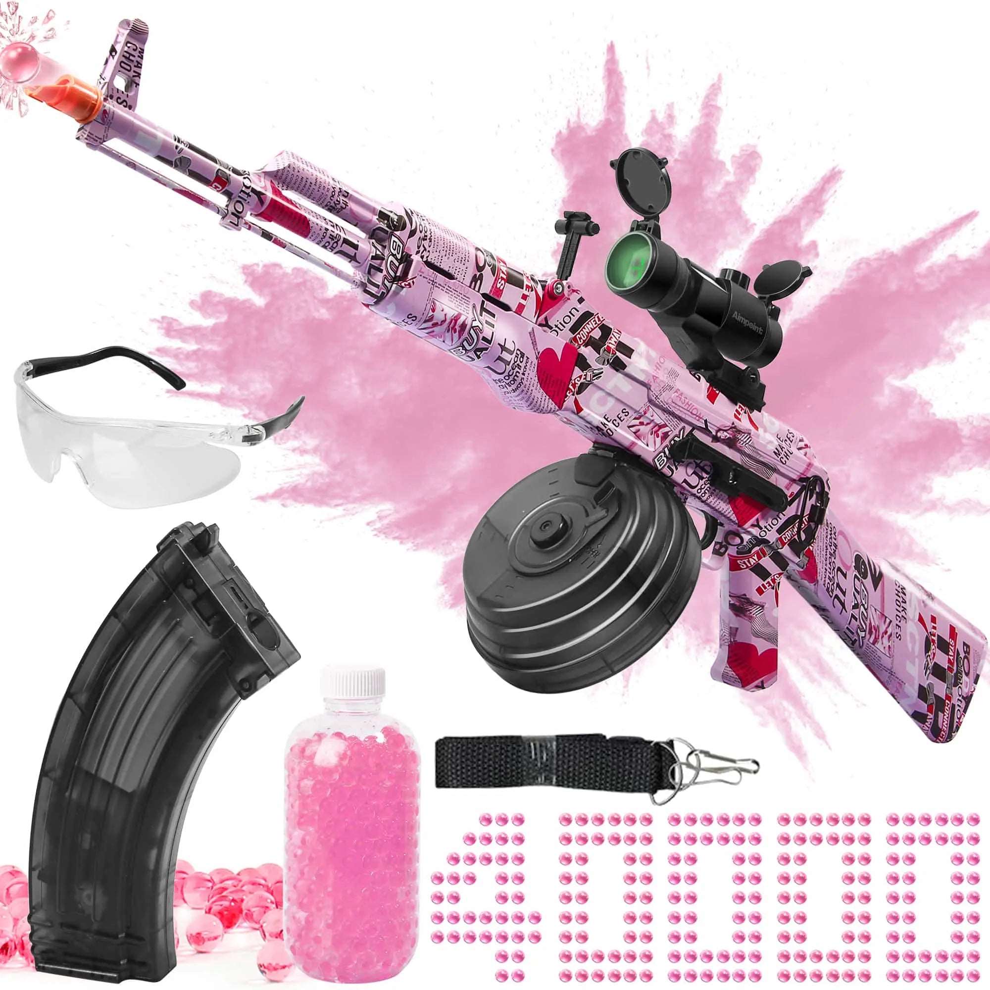 AK47 Gel Electric Gel Blaster Friendly Plaintly Paintball Airsoft Orbeez  Gun Beads Automatic Water Beads Shooter For Children من 342.53ر.س