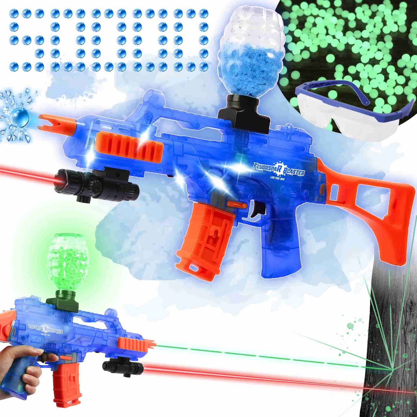 Caissa Luminous and Led Gel Ball Blaster Gun Pistol G36 - caissatoy