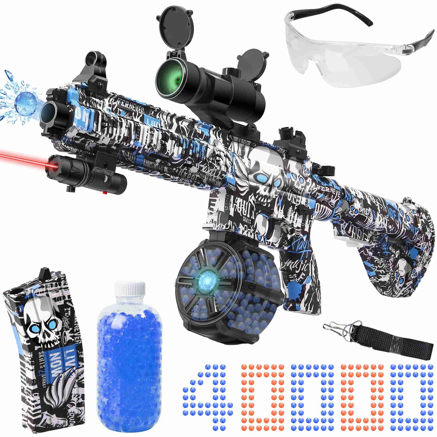 Caissa M416 Manual & Automatic Dual Mode Gel Ball Blaster Gun Pistol Splatter - caissatoy