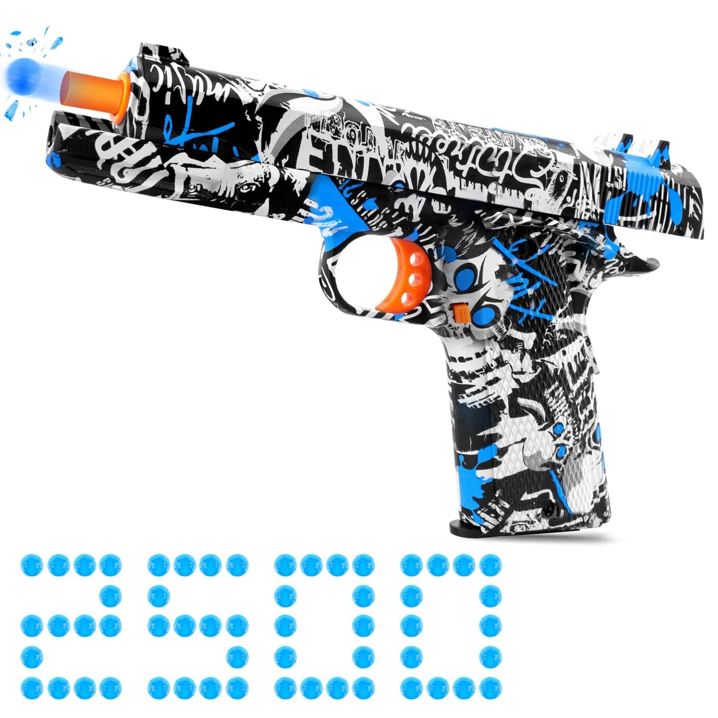 Caissa Manual Mini Gel Ball Blaster Gun Pistol Glock - caissatoy