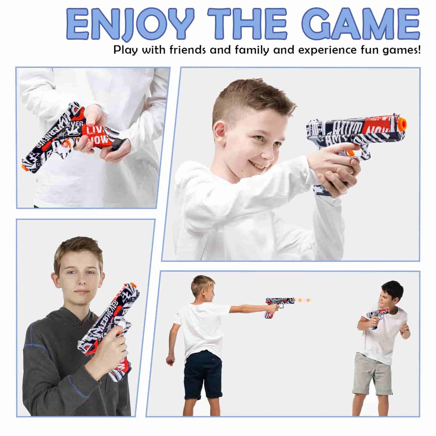 Caissa Manual Mini Gel Ball Blaster Gun Pistol Glock - caissatoy