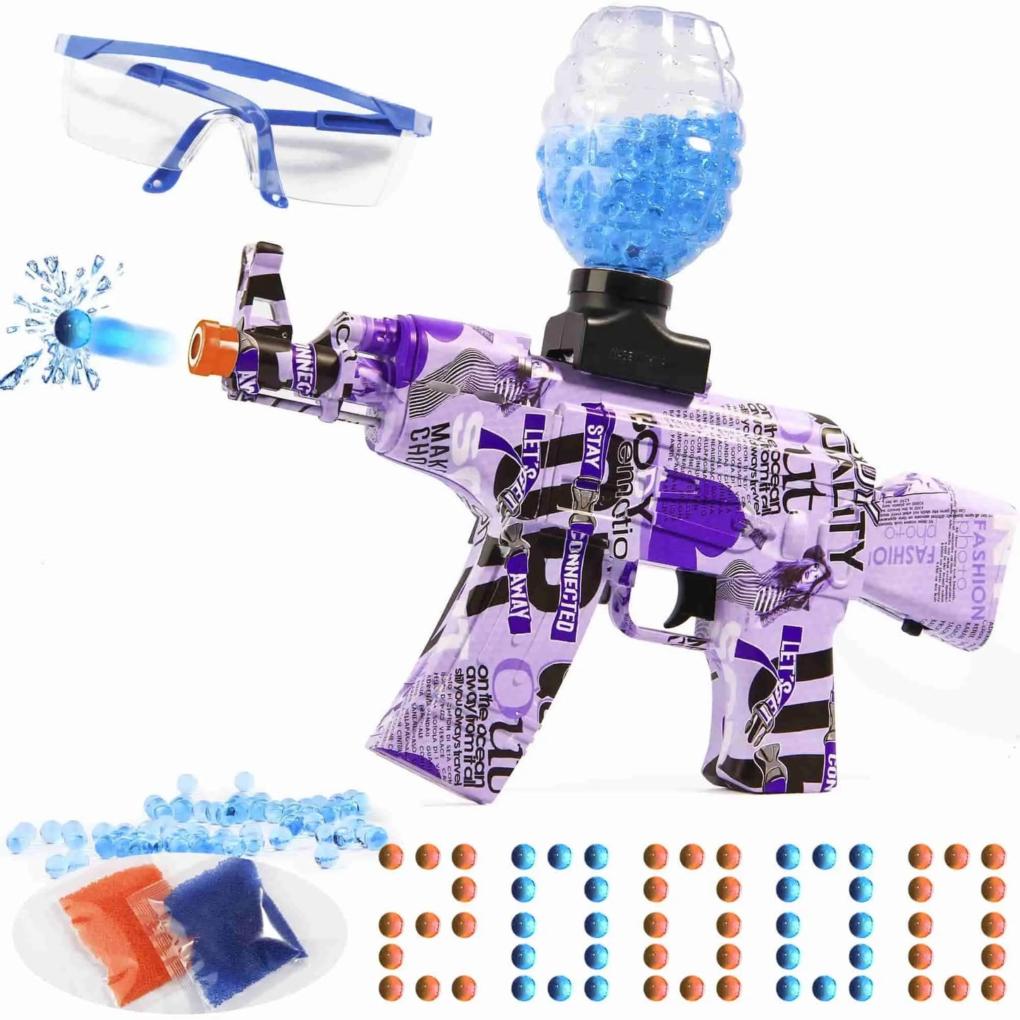 Caissa Splatter Ball Gun Gel Ball Blasters AEG AKM-47 - caissatoy