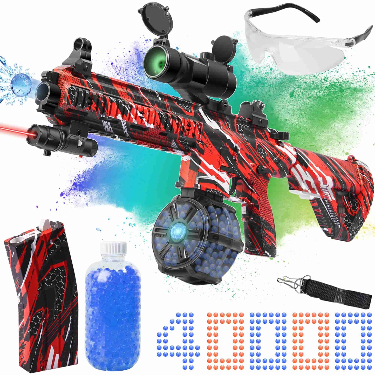 Caissa M416 Manual & Automatic Dual Mode Gel Ball Blaster Gun Pistol Splatter - caissatoy