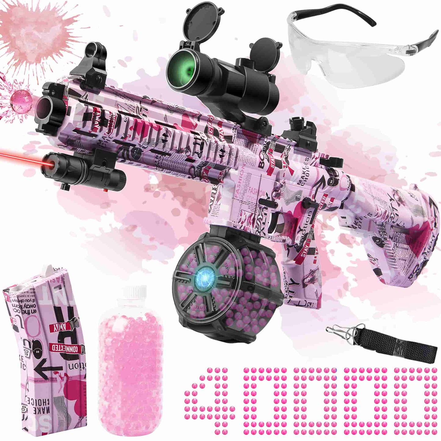 Caissa M416 Manual & Automatic Dual Mode Gel Ball Blaster Gun Pistol Splatter - caissatoy