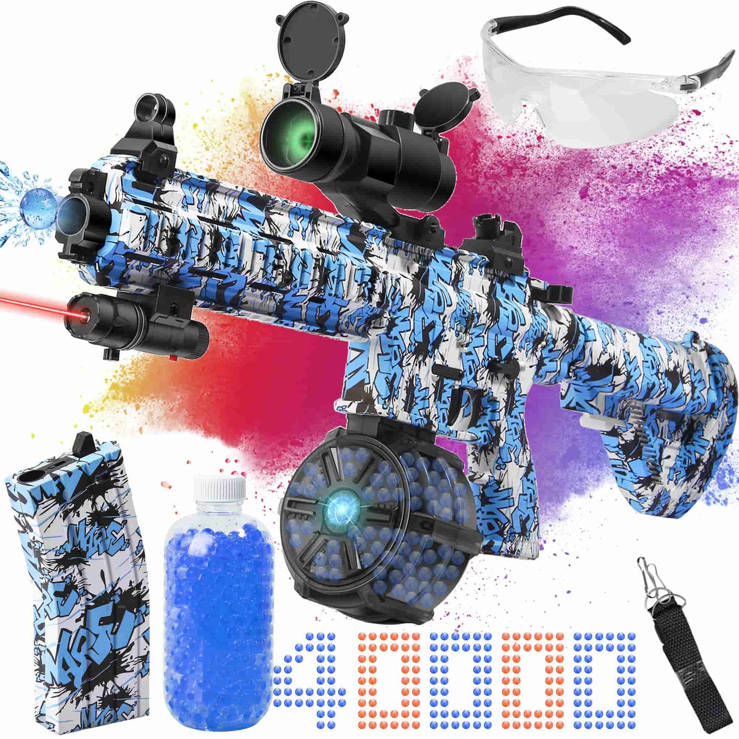 Caissa M416 Manual & Automatic Dual Mode Gel Ball Blaster Gun Pistol Splatter - caissatoy