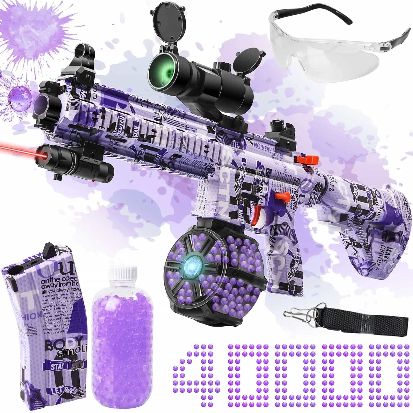 Caissa M416 Manual & Automatic Dual Mode Gel Ball Blaster Gun Pistol Splatter - caissatoy