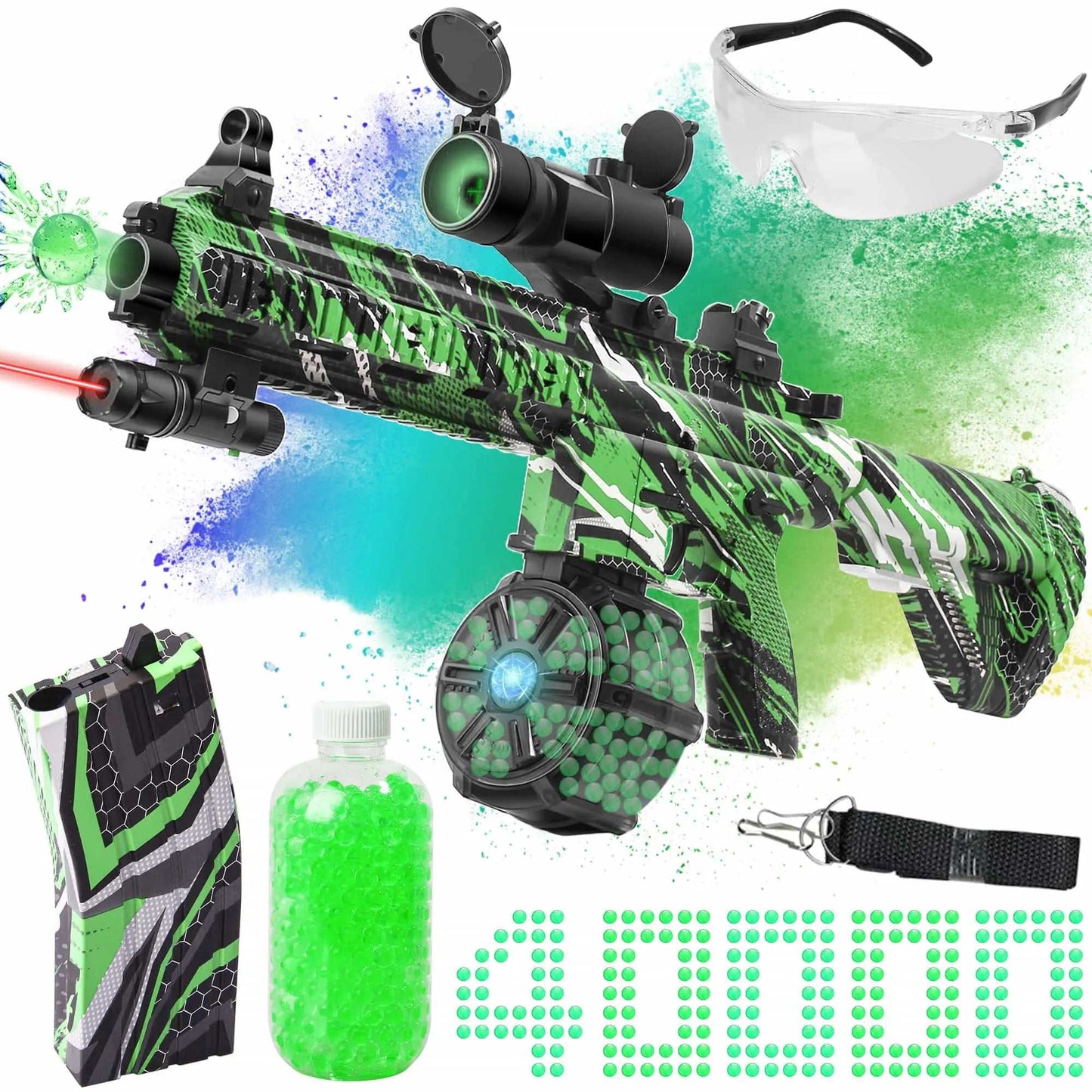 Caissa M416 Manual & Automatic Dual Mode Gel Ball Blaster Gun Pistol Splatter - caissatoy